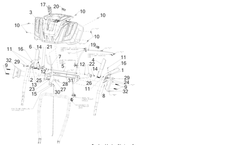 Panel Diagram and Parts List for 2X26-INCHHP (31AM5CVS710)(2017) Cub Cadet Snow Blower